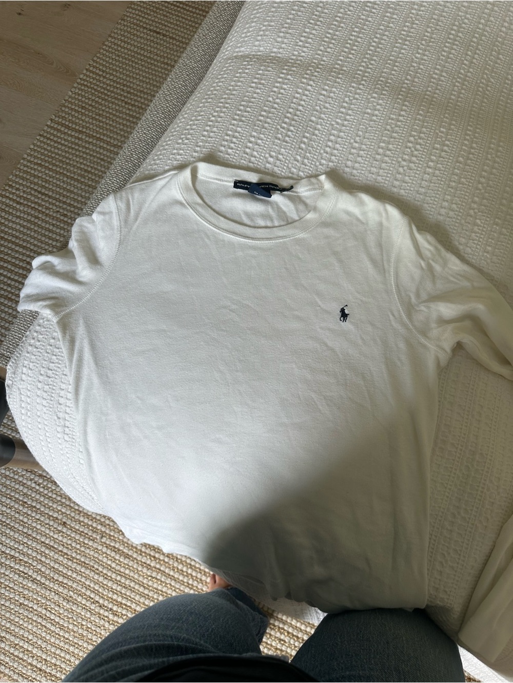 Ralph Lauren woman’s White Crew Neck T-Shirt with Polo Pony